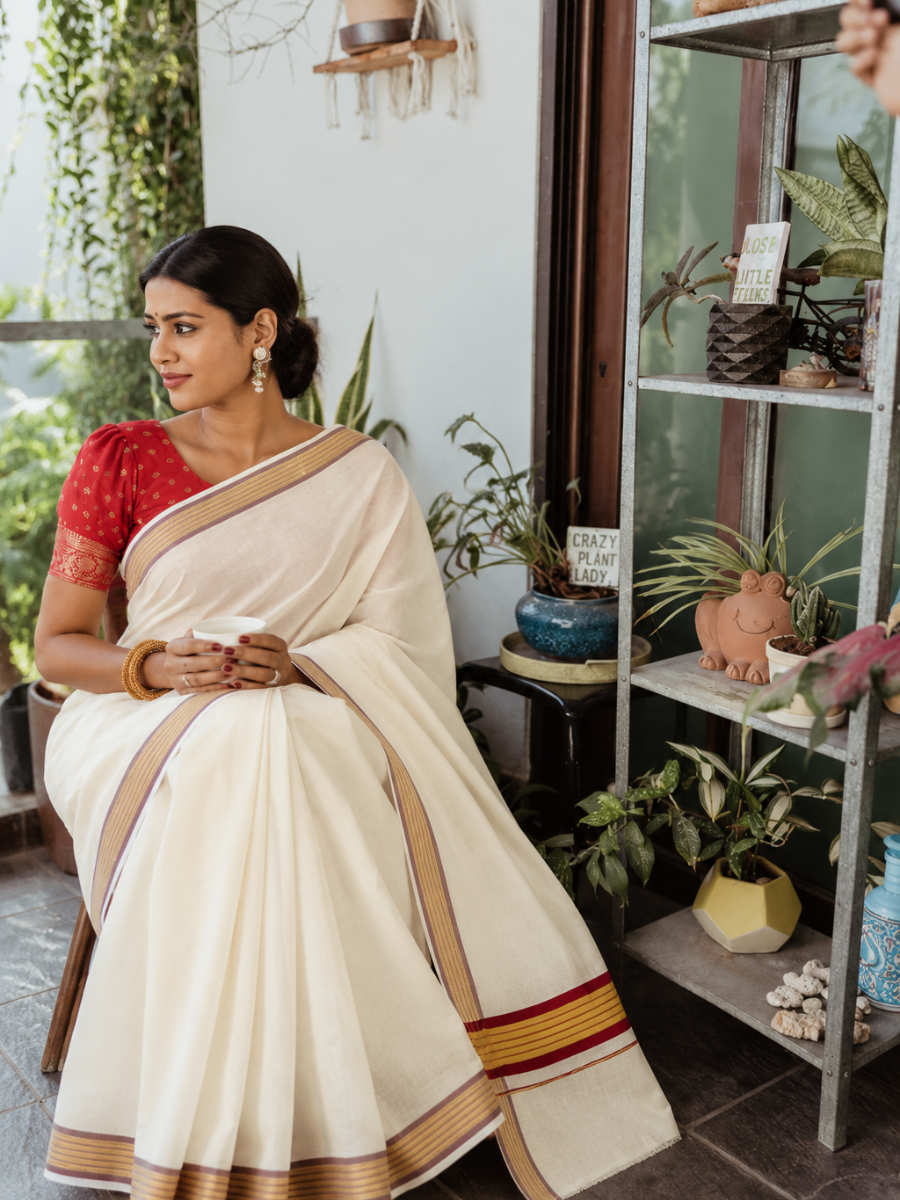 Cotton Plain Saree