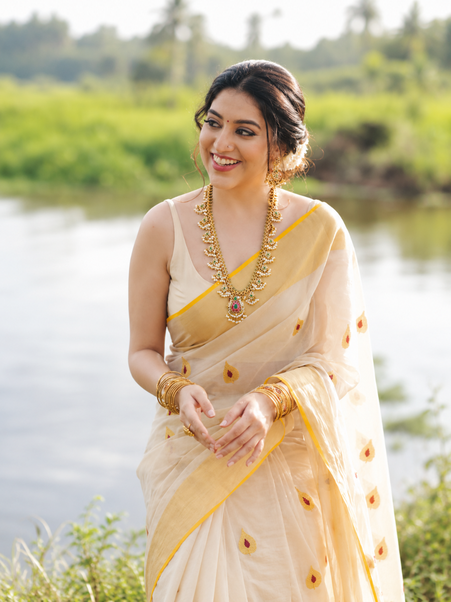 Off Tissue Saree